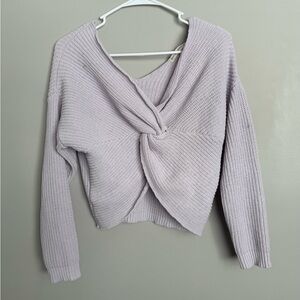 moon & madison Lilac Off-the-Shoulder Sweater